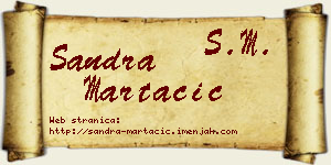 Sandra Martačić vizit kartica